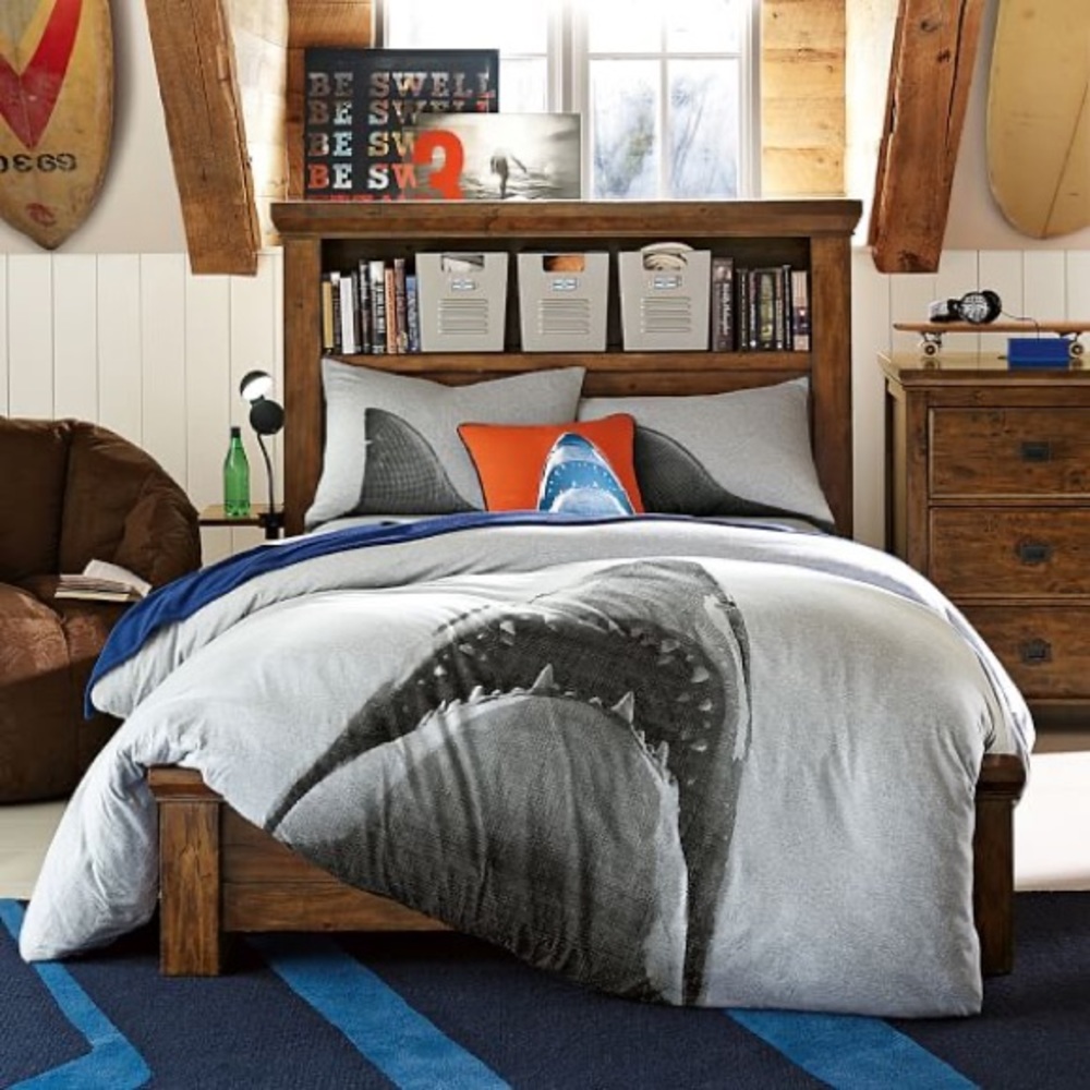 Pottery Barn Kids Shark Duvet with extras